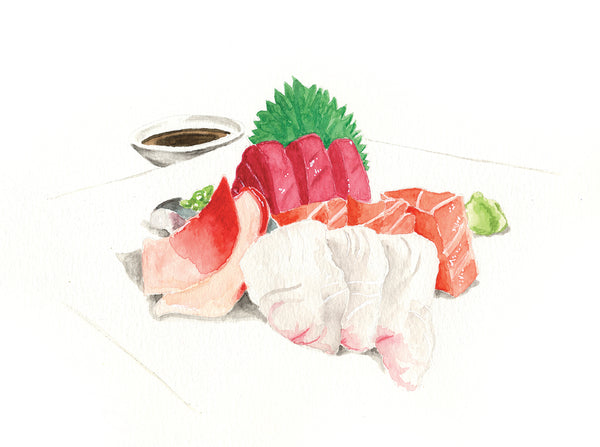 Kuni's Restaurant, Watercolor Sushi 2 Kuni's Restaurant, Watercolor Sushi 2