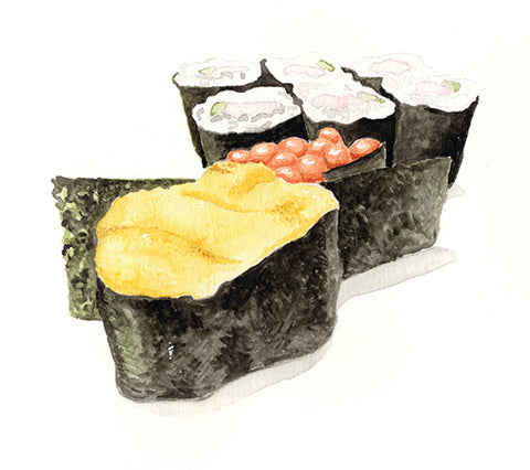 Kuni's Restaurant, Watercolor Sushi 7