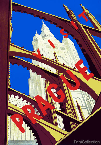 Visit Prague Poster 1930's Visit Prague Poster 1930's