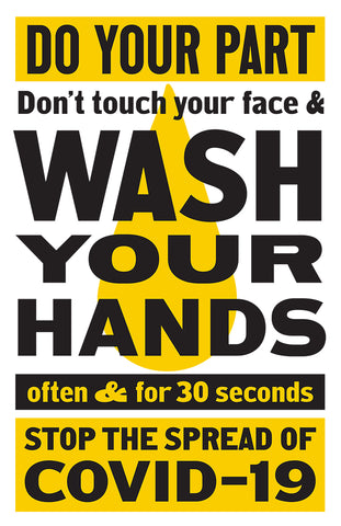 Wash Your Hands, COVID-19 PSA Poster by P22