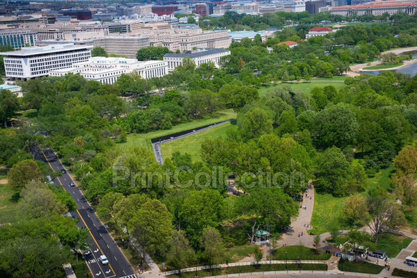 Aerial View of the Vietnam War Memorial, Washington, D.C. Aerial View of the Vietnam War Memorial, Washington, D.C.
