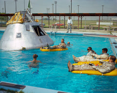 Apollo 1 Astronauts Working by the Pool Apollo 1 Astronauts Working by the Pool