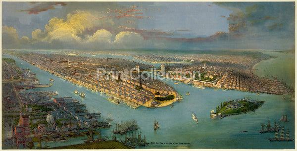 Bird's Eye View of the city of New York Bird's Eye View of the city of New York