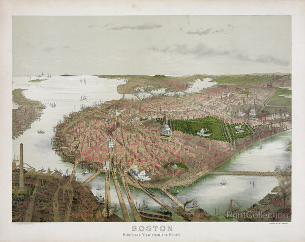 Boston From the Air, 1877 Boston From the Air, 1877
