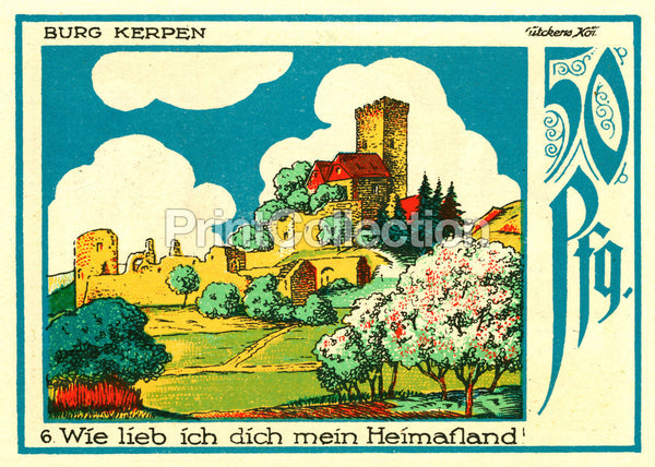 Burg Kerpen Notgeld, 50 PFG Burg Kerpen Notgeld, 50 PFG