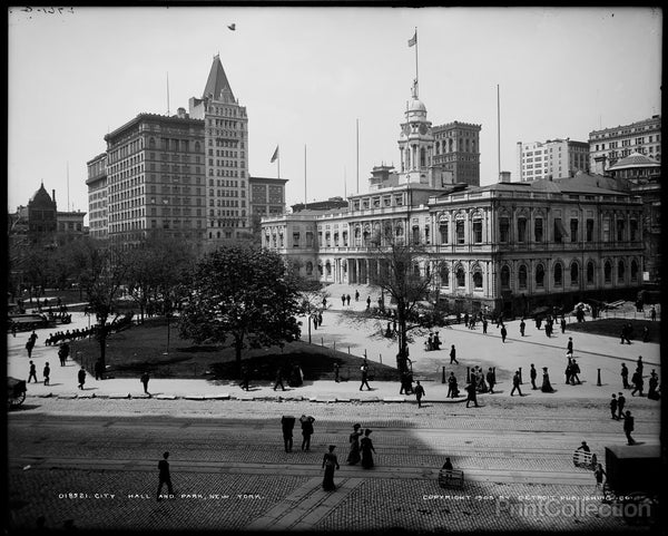 City Hall and Park, New York City Hall and Park, New York