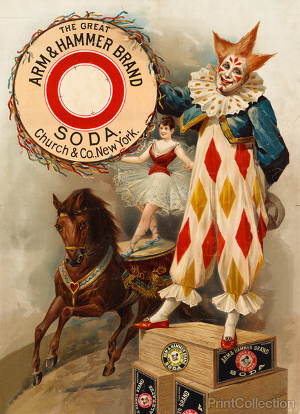 Clown, Horse, Acrobat and Arm & Hammer Brand Soda Clown, Horse, Acrobat and Arm & Hammer Brand Soda