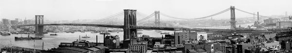 East River Bridges with New York Skyline East River Bridges with New York Skyline