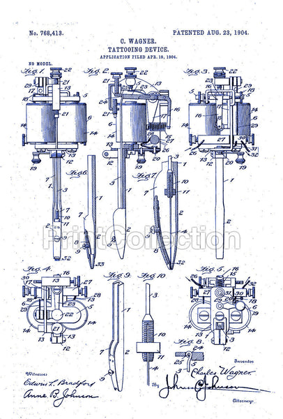 Electric Tattooing Device, Charles Wagner, 1904 Electric Tattooing Device, Charles Wagner, 1904