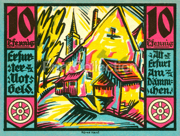 Erfurt 10 Pfennig 1920 Erfurt 10 Pfennig 1920