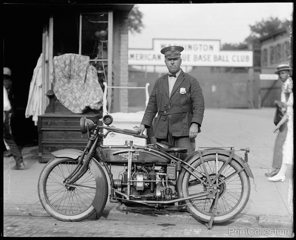Eslie Williams, Cop, with Motorcycle, 1922 Eslie Williams, Cop, with Motorcycle, 1922