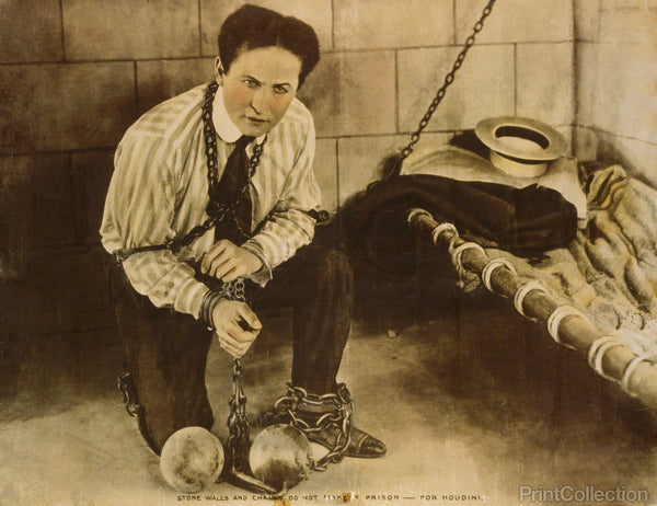 Harry Houdini Locked in Prison. 1898 Harry Houdini Locked in Prison. 1898