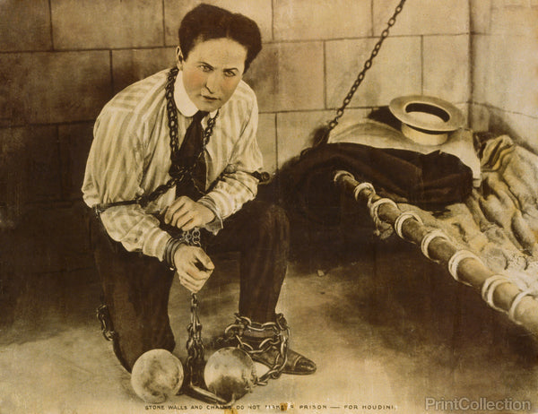 Harry Houdini Locked in Prison. 1898