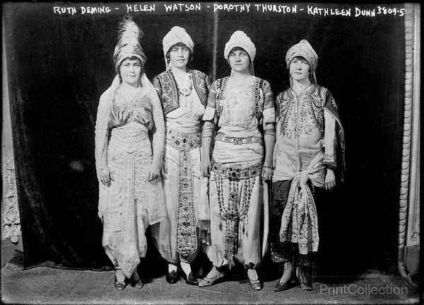 In Costume: Ruth Deming, Helen Watson, Dorothy Thurston, Kathleen Dunn In Costume: Ruth Deming, Helen Watson, Dorothy Thurston, Kathleen Dunn