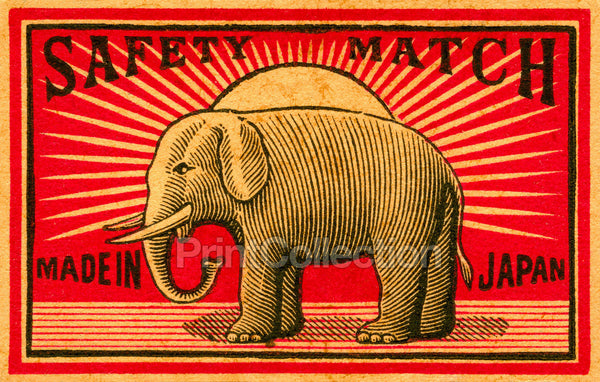 Japan Safety Matches, Elephant Japan Safety Matches, Elephant