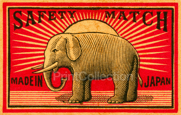 Japan Safety Matches, Elephant Japan Safety Matches, Elephant