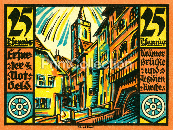 Kramerbrucke Erfurt, 25 Pf Kramerbrucke Erfurt, 25 Pf