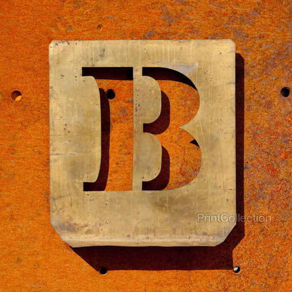 Letter "B" Copper Type Stencil Letter "B" Copper Type Stencil