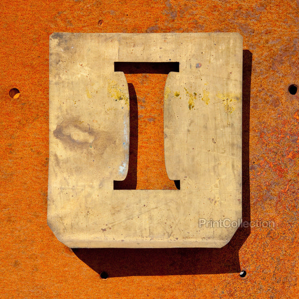 Letter "I" Copper Type Stencil Letter "I" Copper Type Stencil