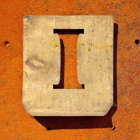 Letter "I" Copper Type Stencil Letter "I" Copper Type Stencil
