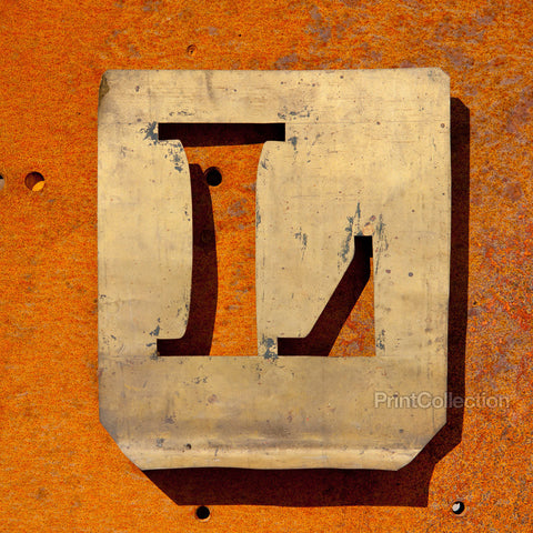 Letter "L" Copper Type Stencil Letter "L" Copper Type Stencil