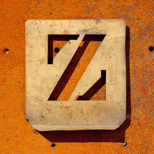 Letter "Z" Copper Type Stencil Letter "Z" Copper Type Stencil