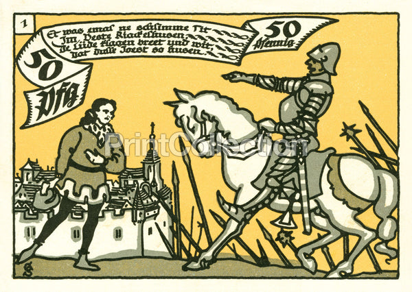 Man & Horseman, 50 Pfennig Man & Horseman, 50 Pfennig