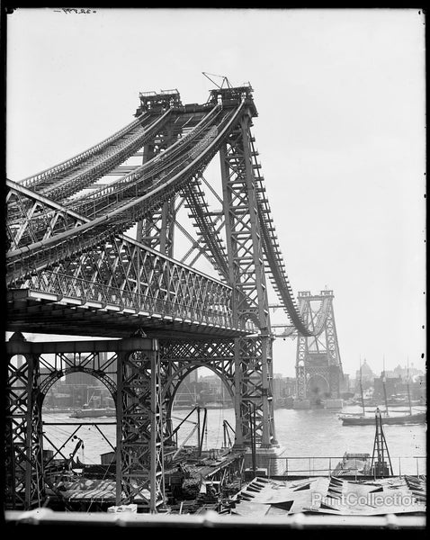 New East River Bridge, Now Williamsburg Bridge, From Brooklyn New East River Bridge, Now Williamsburg Bridge, From Brooklyn