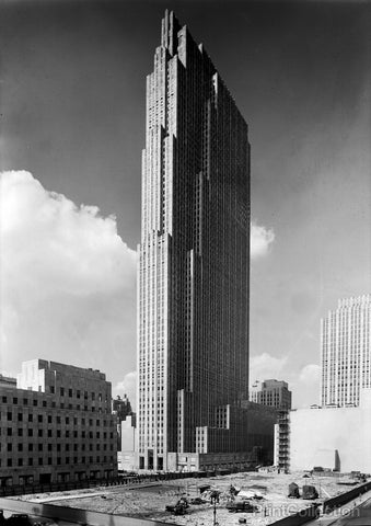 Rockefeller Center, New York City. RCA Building, General View from Old Union Club