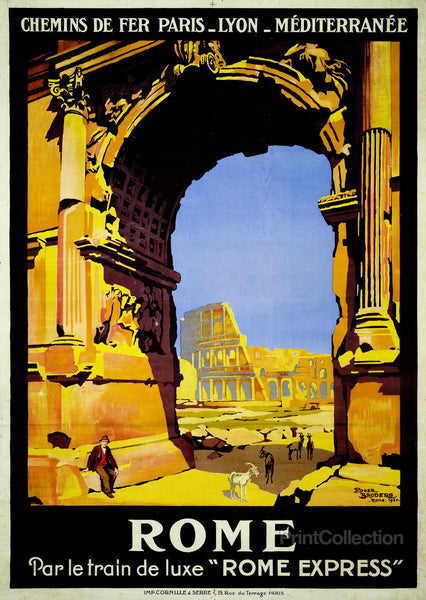 "Rome Express" Rome, Par le Train de Luxe "Rome Express" Rome, Par le Train de Luxe