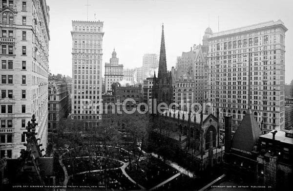 Skyscrapers Overshadow Trinity Church, New York Skyscrapers Overshadow Trinity Church, New York