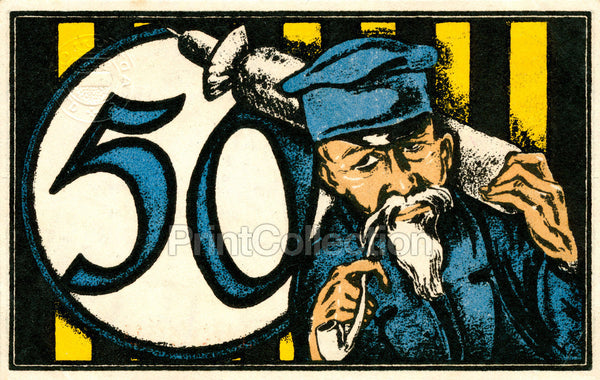 Stadt Crefeld 50 PF February, 1921, Notgeld Stadt Crefeld 50 PF February, 1921, Notgeld