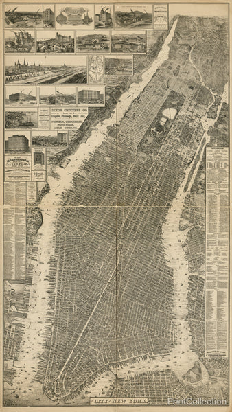 The City of New York Map, 1879 The City of New York Map, 1879