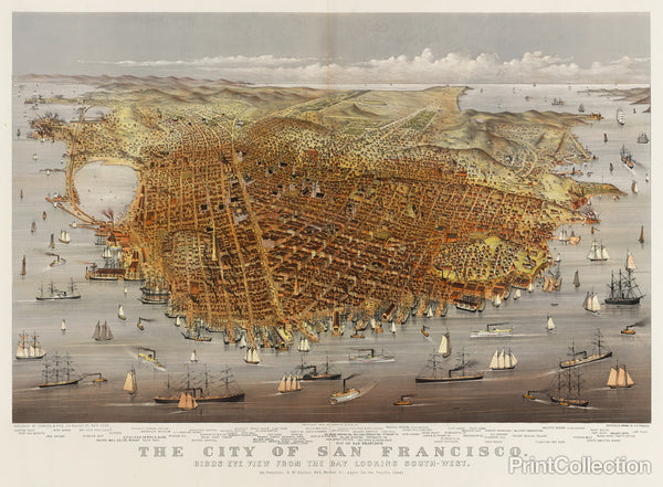 The City of San Francisco, Bird's Eye View The City of San Francisco, Bird's Eye View