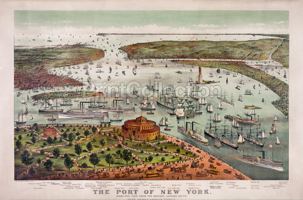 The Port of New York-Birds eye view The Port of New York-Birds eye view