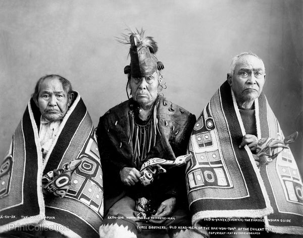 Three Brothers, Old Head-Men of the Kak-Von-Tons of the Chilkat Tribe Three Brothers, Old Head-Men of the Kak-Von-Tons of the Chilkat Tribe
