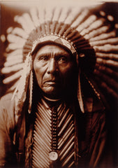 Three Horses, Native American, by Edward Curtis