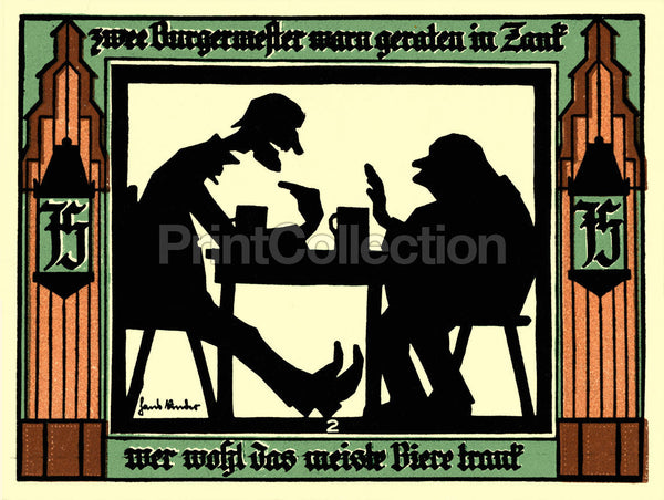 Two Glauchan, 75 pf, 1921 Two Glauchan, 75 pf, 1921