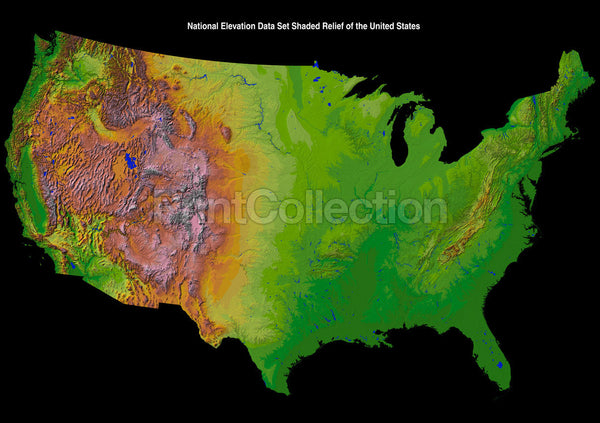 USA, Shaded Relief Image USA, Shaded Relief Image