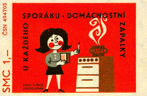 Woman with Match Lighting Stove Woman with Match Lighting Stove