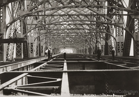 Work in Roadway, Blackwell's Island Bridge Work in Roadway, Blackwell's Island Bridge