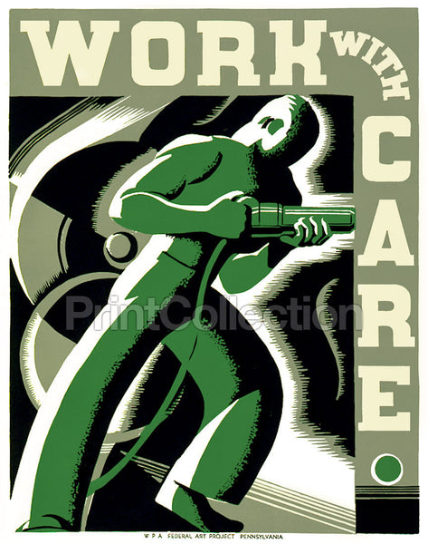 Work With Care, Riveter Worker Work With Care, Riveter Worker