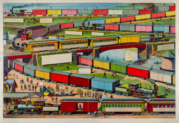 Zig-Zag Passenger and Freight Train Zig-Zag Passenger and Freight Train