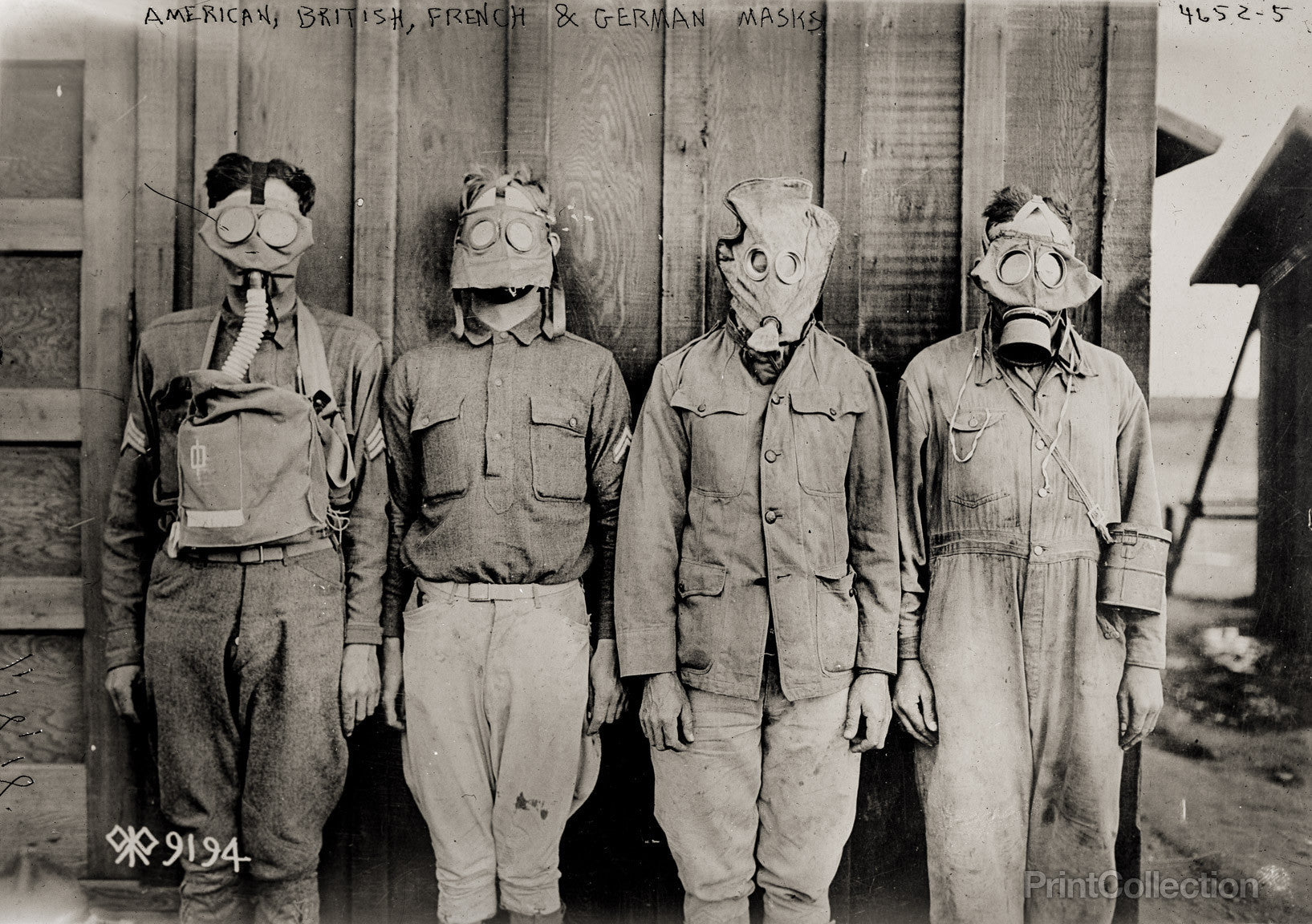 Print Collection - American, British, French & German Gas Masks