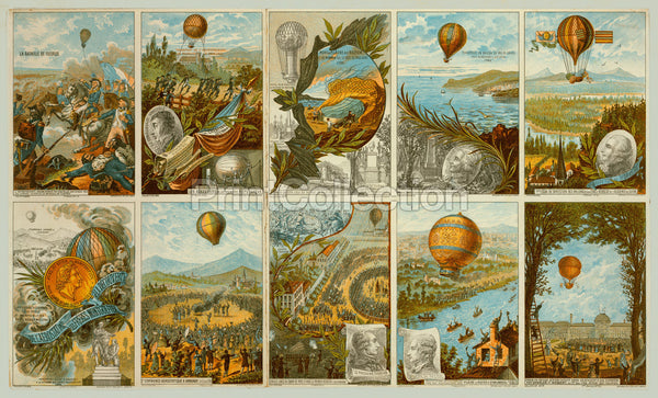 Ballooning history from 1783 to 1883