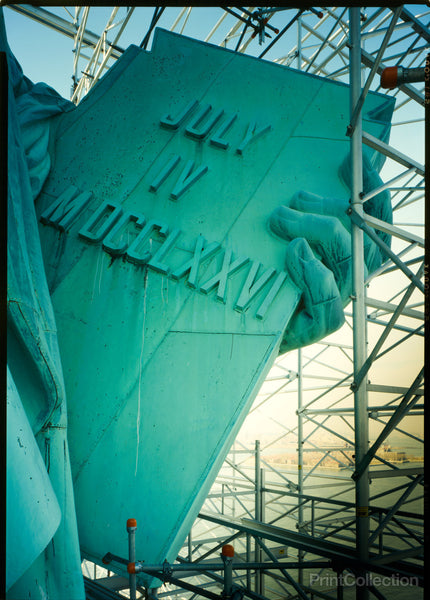 Detail of Tablet, Statue of Liberty, Liberty Island, Manhattan, New York, New York, NY