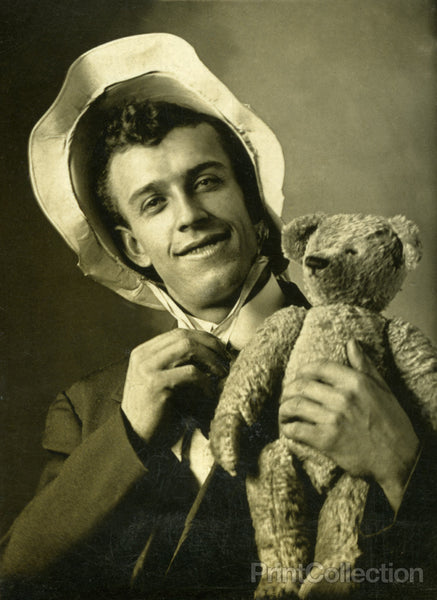 George with Bear and Bonnett