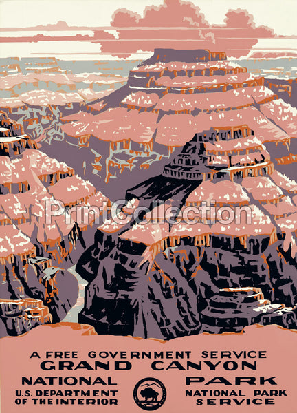 Grand Canyon Poster, Ranger Naturalist Service
