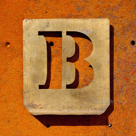 Letter "B" Copper Type Stencil