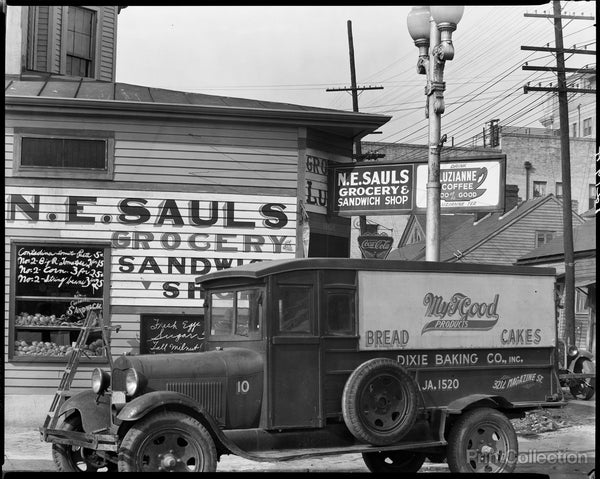 New Orleans Street Corner. Louisiana by Walker Evans